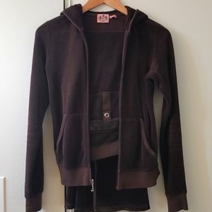 Vintage Juicy Couture Terry Cloth Tracksuit Set EUC Top Medium, Pants XS